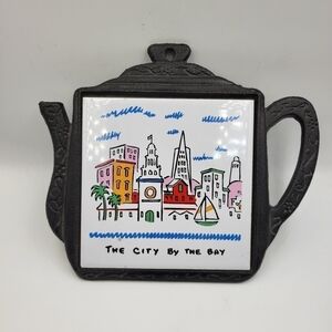 Vintage Kitsch Travel Kitchen Trivet San Francisco “City by the Bay”